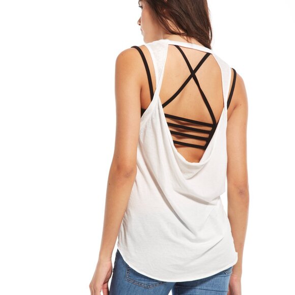 NWT Chaser I Heart Whiskey Cowl Back Muscle Tank - Picture 4 of 6